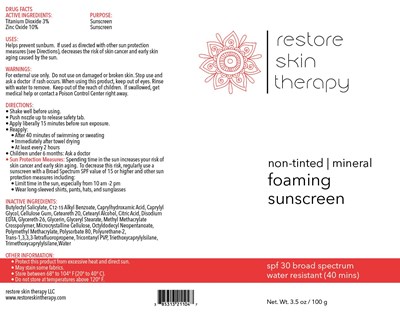 Product Label (211 Restore Skin Therapy)